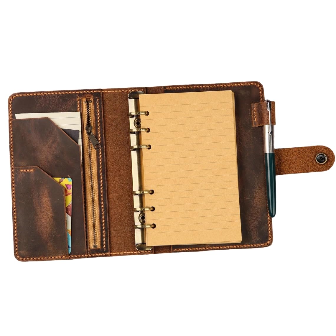 Amazon.co.jp: A6サイズ システム手帳 直径2cmリング 6穴バインダー 本